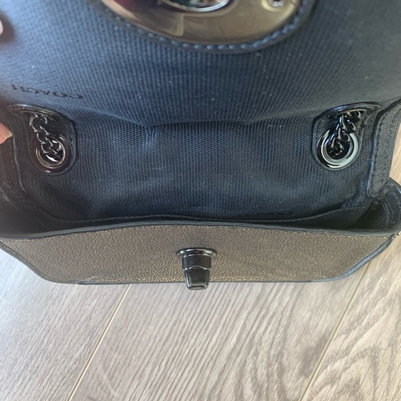 COACH metallic gold/bronze crossbody purse - Picture 7 of 8